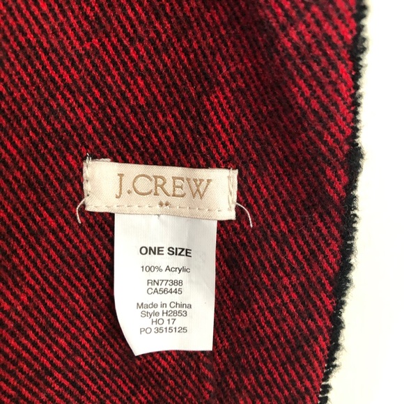 J. Crew Red and Blue Plaid Scarf - Picture 6 of 6
